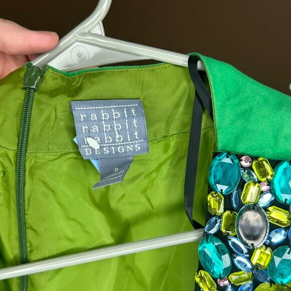 Rabbit Rabbit Rabbit Designs Green Dress 8 - Picture 3 of 4